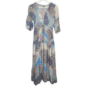 Jaase Multicolor Patchwork Maxi Dress